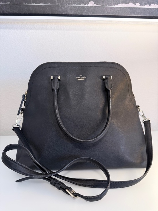 kate spade Handbags - kate spade Black Saffiano Dome Satchel with Removable Strap
